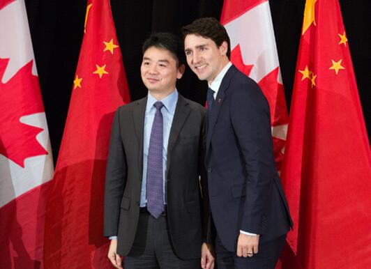 加拿大总理特鲁多会见刘强东:盛赞京东品质和