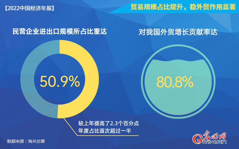 【2022中国经济年报】民营企业占外贸进出口比重首超50%