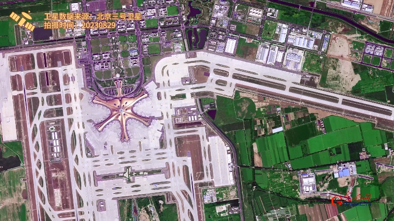 卫星眼中的京津冀③丨北京大兴国际机场助力区域发展高质量“腾飞”