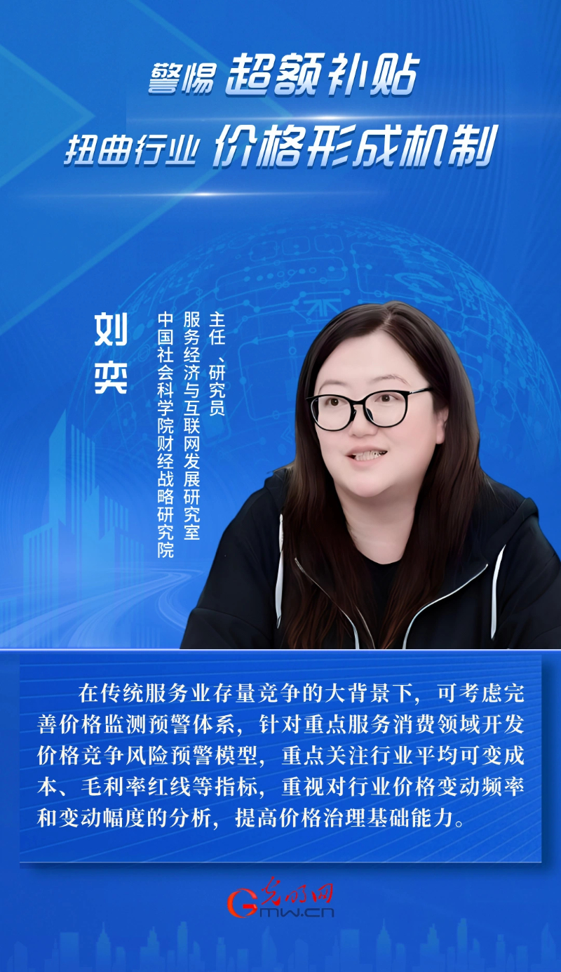 刘奕：警惕超额补贴扭曲行业价格形成机制