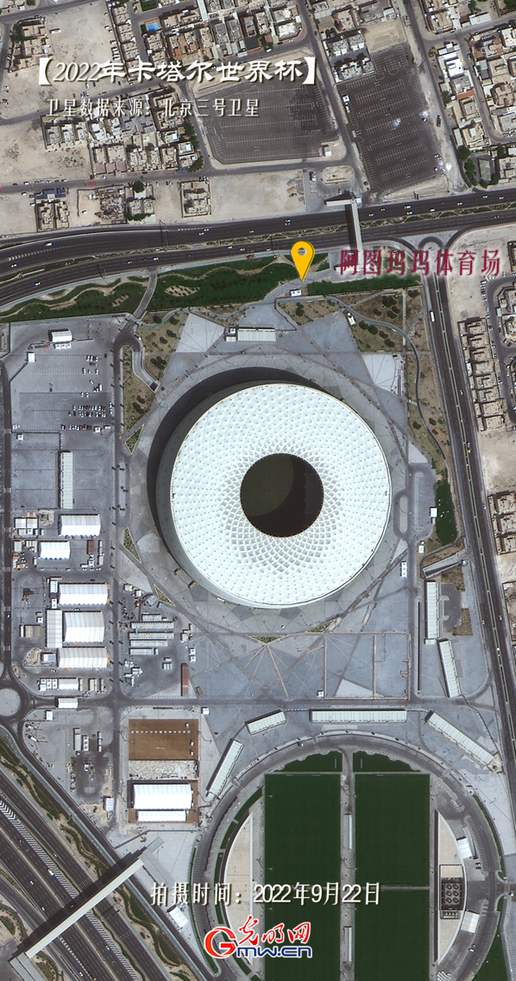 【卫星“瞰”卡塔尔】“壕”气冲天 卫星视角“瞰”卡塔尔世界杯八大体育馆