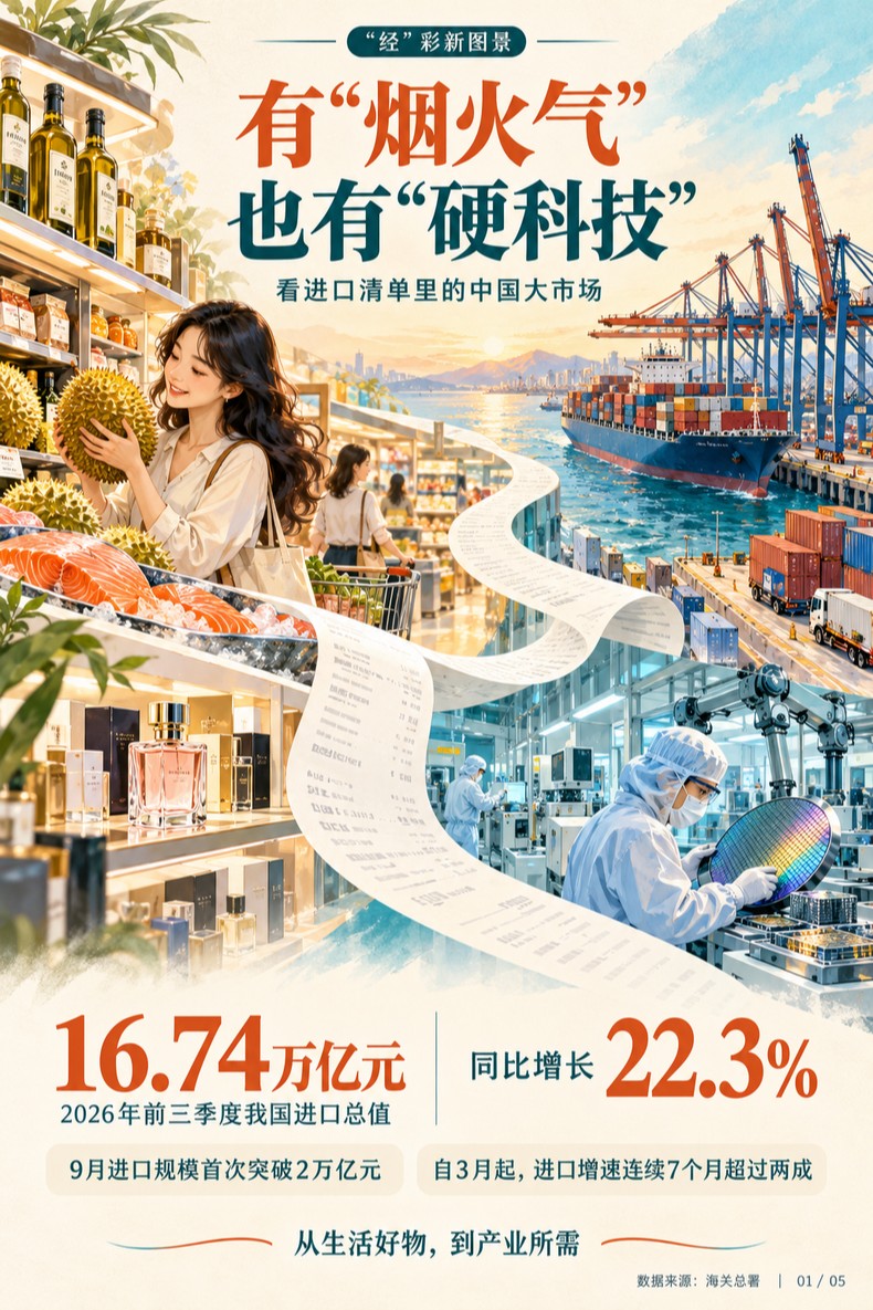 “经”彩新图景丨有“烟火气”也有“硬科技”!看进口清单里的中国大市场 “经”彩新图景丨有“烟火气”也有“硬科技”!看进口清单里的中国大市场